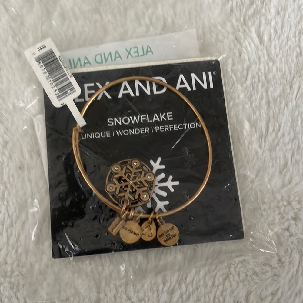 Alex & Ani snowflake adjustable bangle bracelet